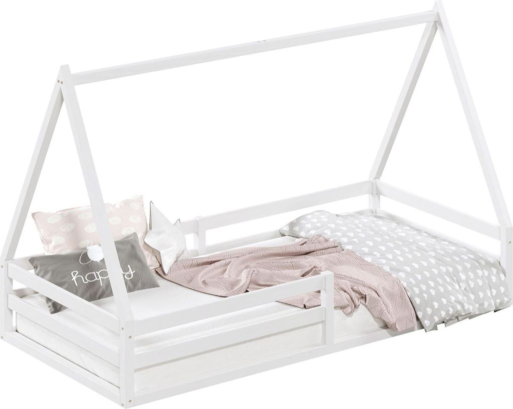 Hausbett SILA aus massiver Kiefer, schönes Montessori Bett Produktbild 