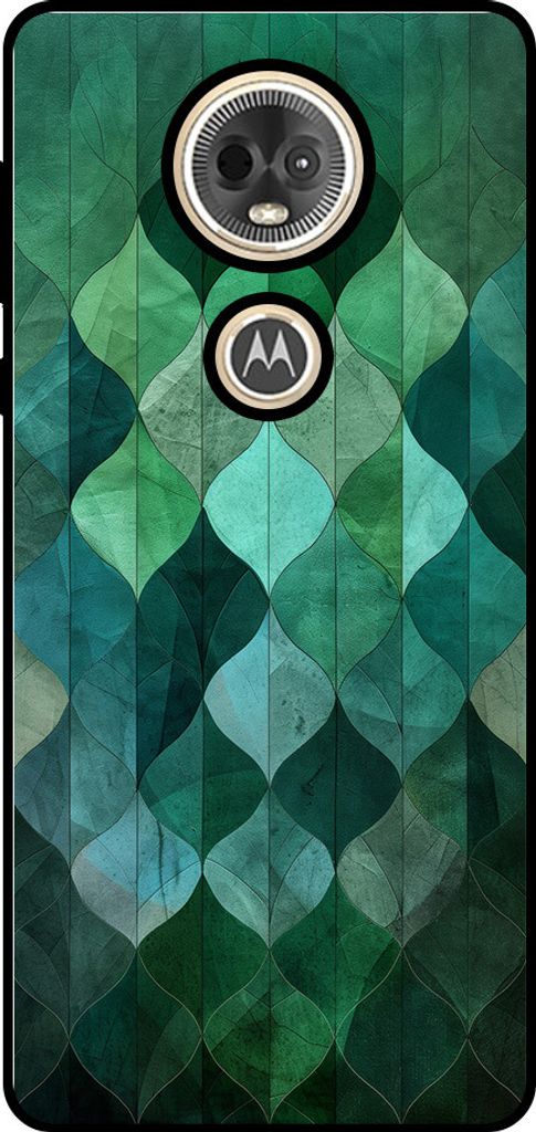 Smartphonica Telefon Fall geeignet für Motorola Moto E5 Play mit grünen Blättern drucken - TPU Backcover Fall grünes Blatt-Design - Grün