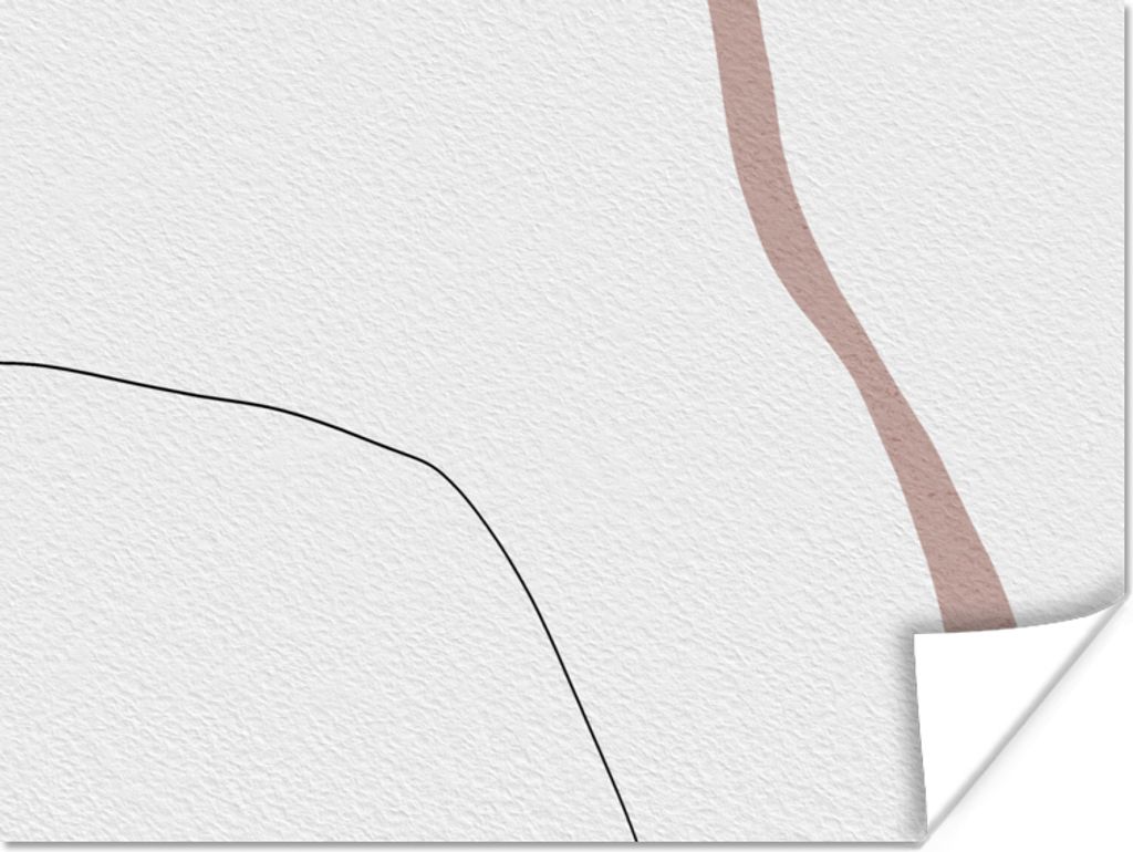 MuchoWow Poster Linie - Pastell - Gestaltung 80x60 cm - Kunst für zu Hause