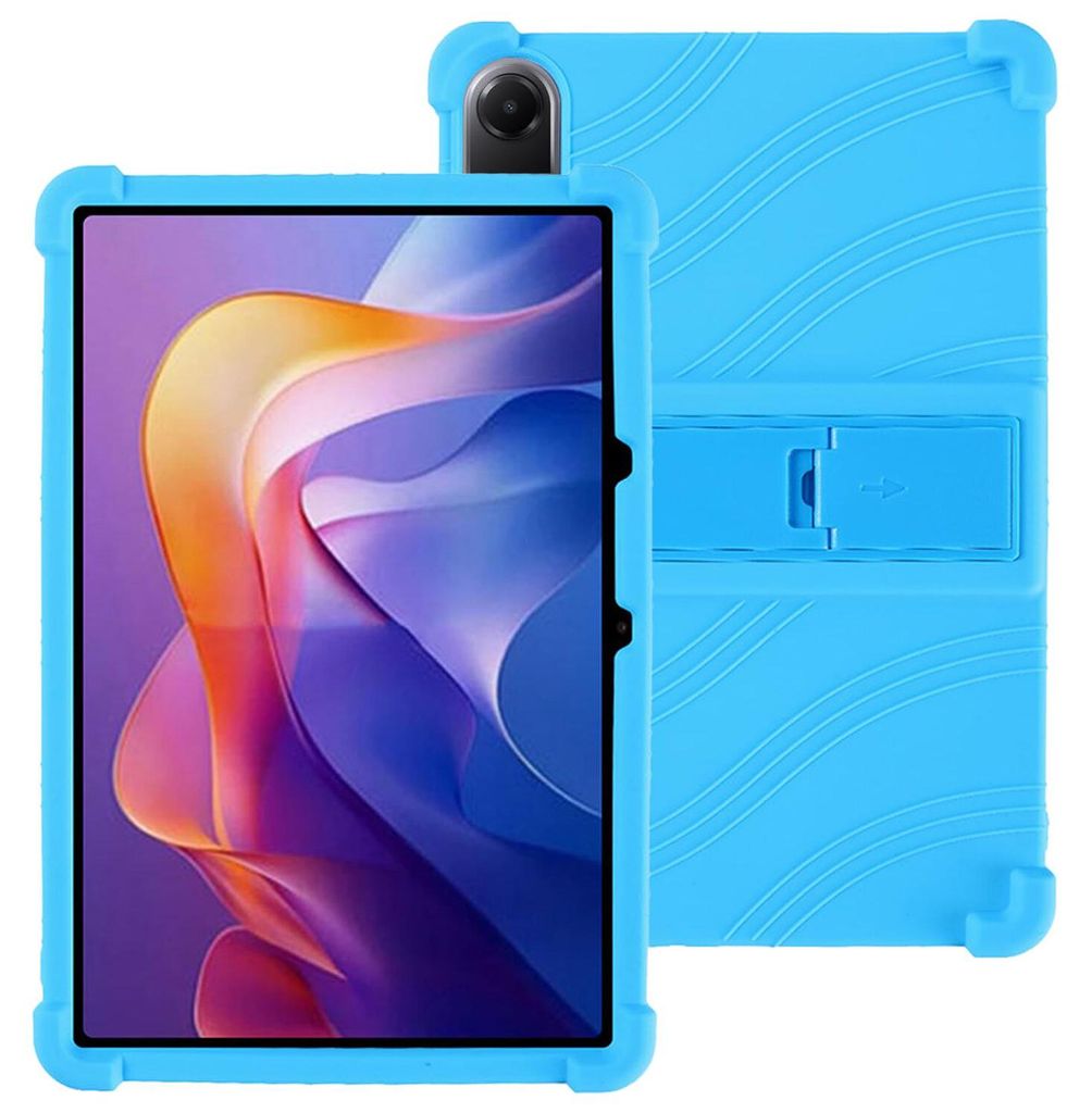 Tablet Hülle für Xiaomi Redmi Pad 2 11" 2025, Stoßfeste Weiches Silikon Schutzhülle mit Standfunktion Hellblau