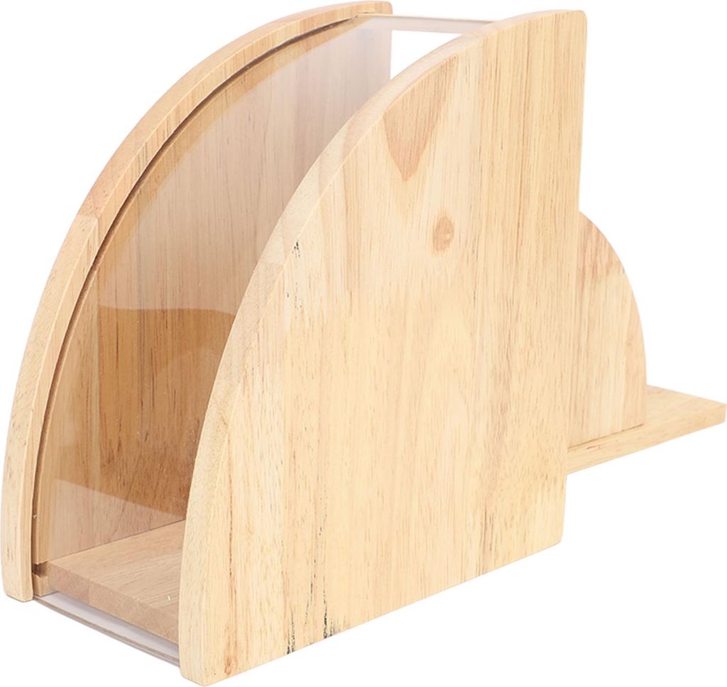 Dustproof Filter Holder Fan Shaped Coffee Filter Storage Holder Solid Wood Coffee Filter Organizer