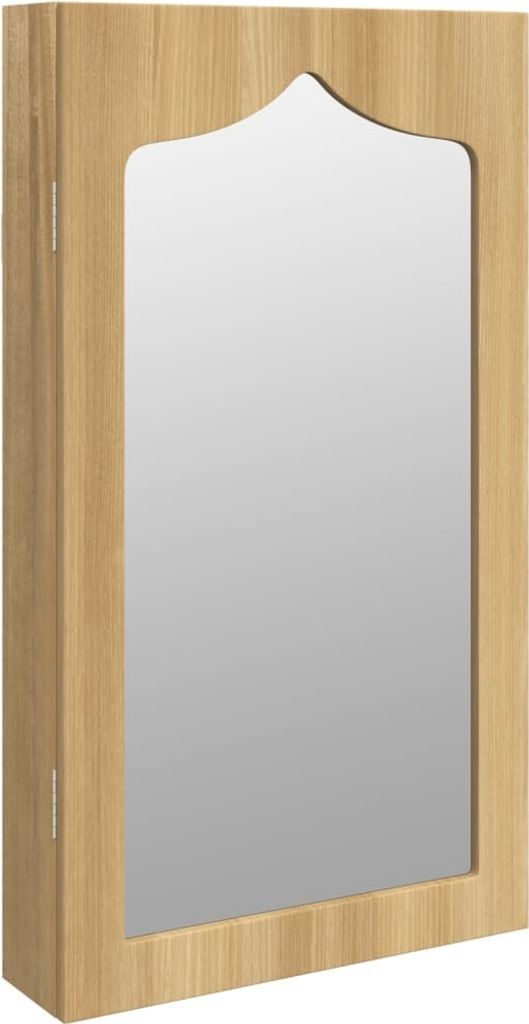 vidaXL Nástěnná šperkovnice se zrcadlem 37,5x10x67 cm Obrázek produktu 