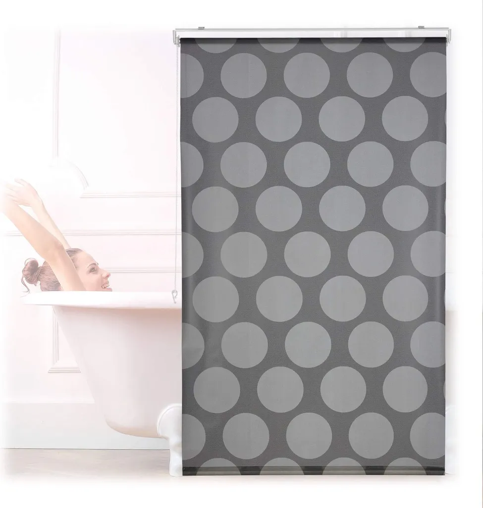 Tenda per Doccia Lavabile Pois Grigi - Massima Igiene Bagno