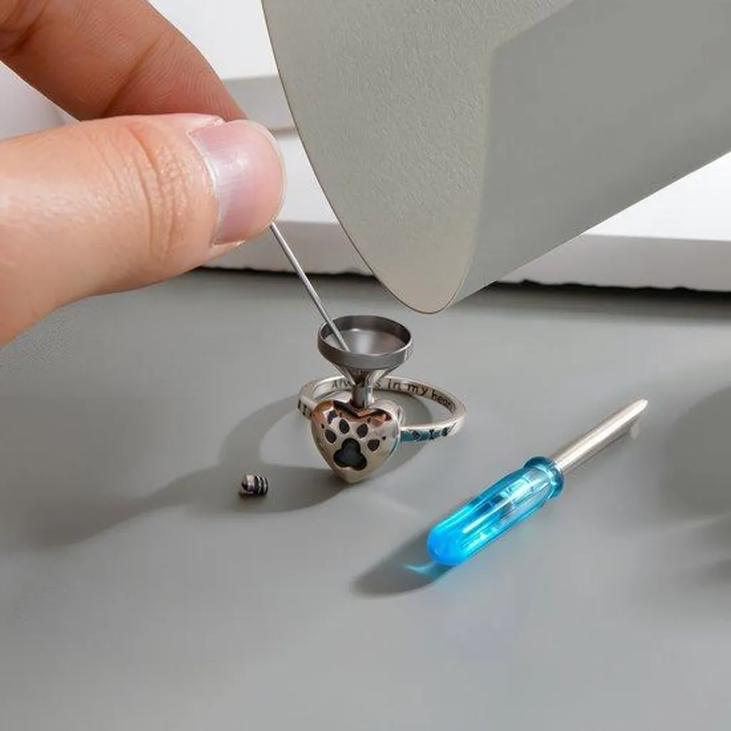 Bijou commémoratif : Bague de crémation en argent massif faite main - 2