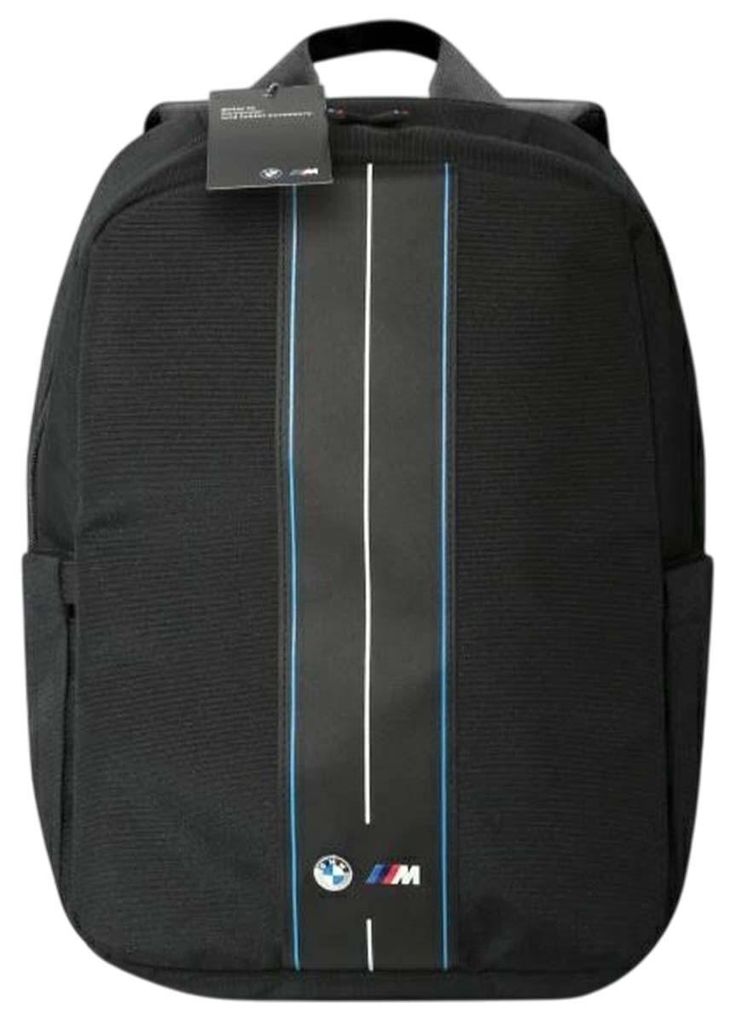 BMW Nylon Blue Stripe - 16" Notebook-Rucksack (schwarz) Produktbild 