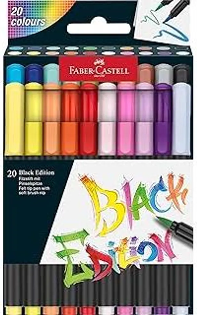 Analisi Tecnica Set 20 Pennarelli Brush Faber-Castell 116452 Black Edition