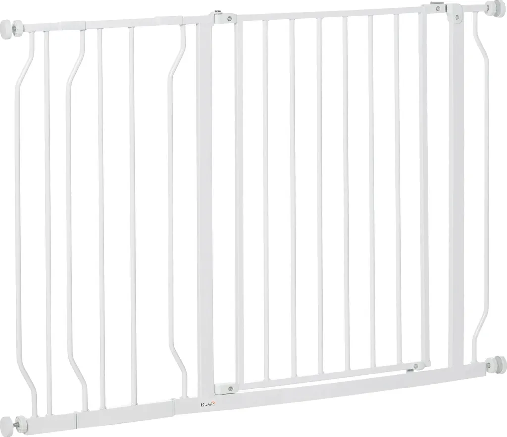 Barrière de sécurité pour chien blanche réglable, 145 x 76 cm modèle A