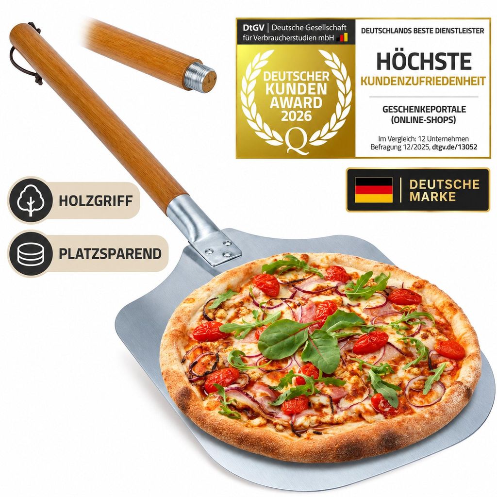 Dimono Profi Pizzaschaufel mit extralangem, abschraubbarem Produktbild 