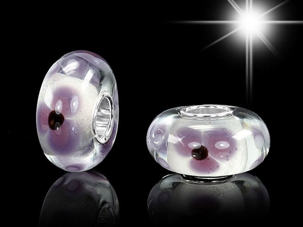 3D Glas Bead Kuh - Niedlicher Charm Für Armbänder