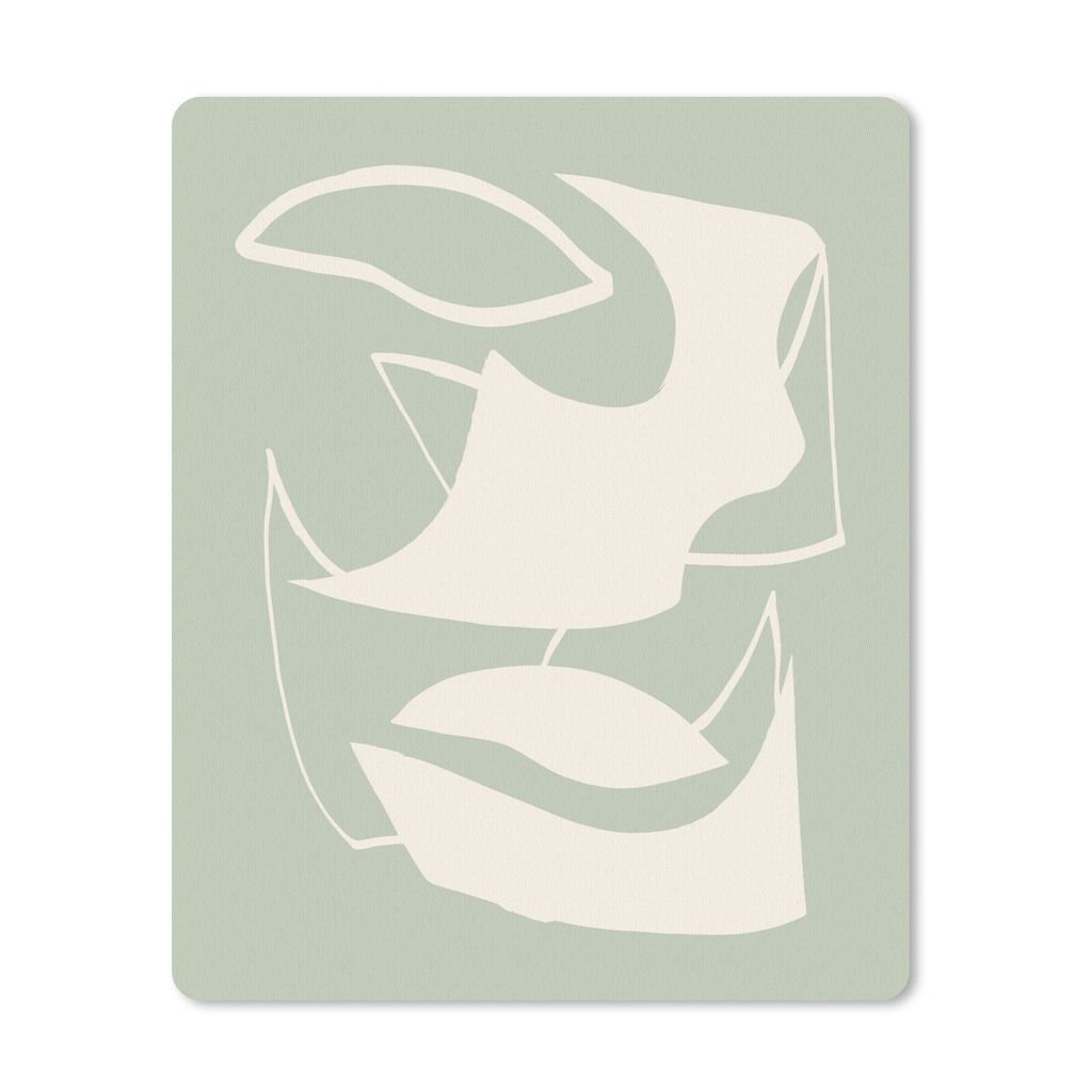 MuchoWow Mauspad Mousepad Formen - Abstrakt - Grün 19x23 cm - Mousepads - Maus Mat - Pad - Mausunterlage - Mauspads - Spielen