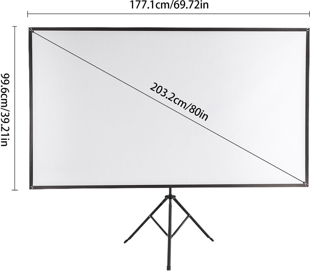 16:9 Beamer Leinwand  HD Projektionswand Heimkino mit Produktbild 2