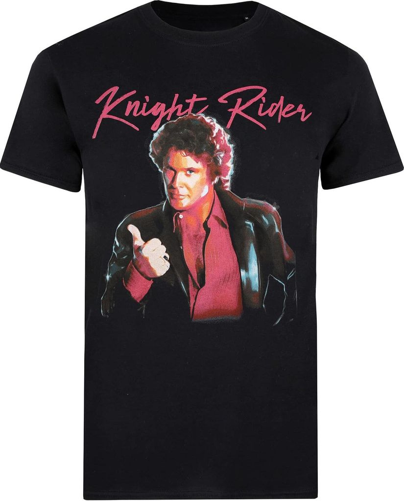 Knight Rider - "Thumbs Up" T-Shirt für Herren TV5120 (5XL) (Schwarz)