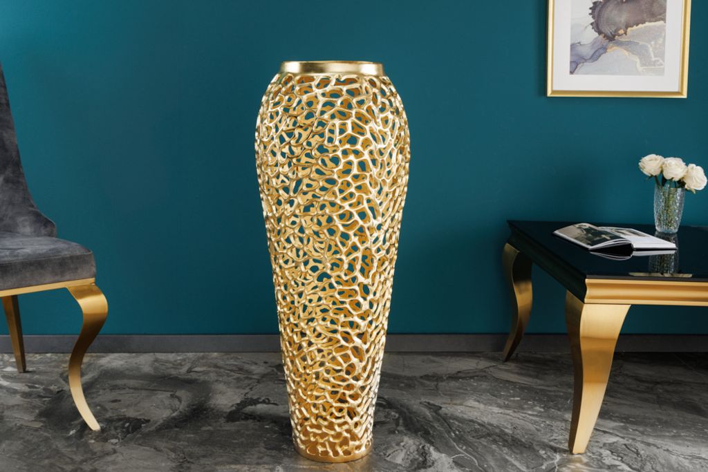 riess-ambiente Filigrane Design XXL Vase ABSTRACT LEAF 90cm Produktbild 3