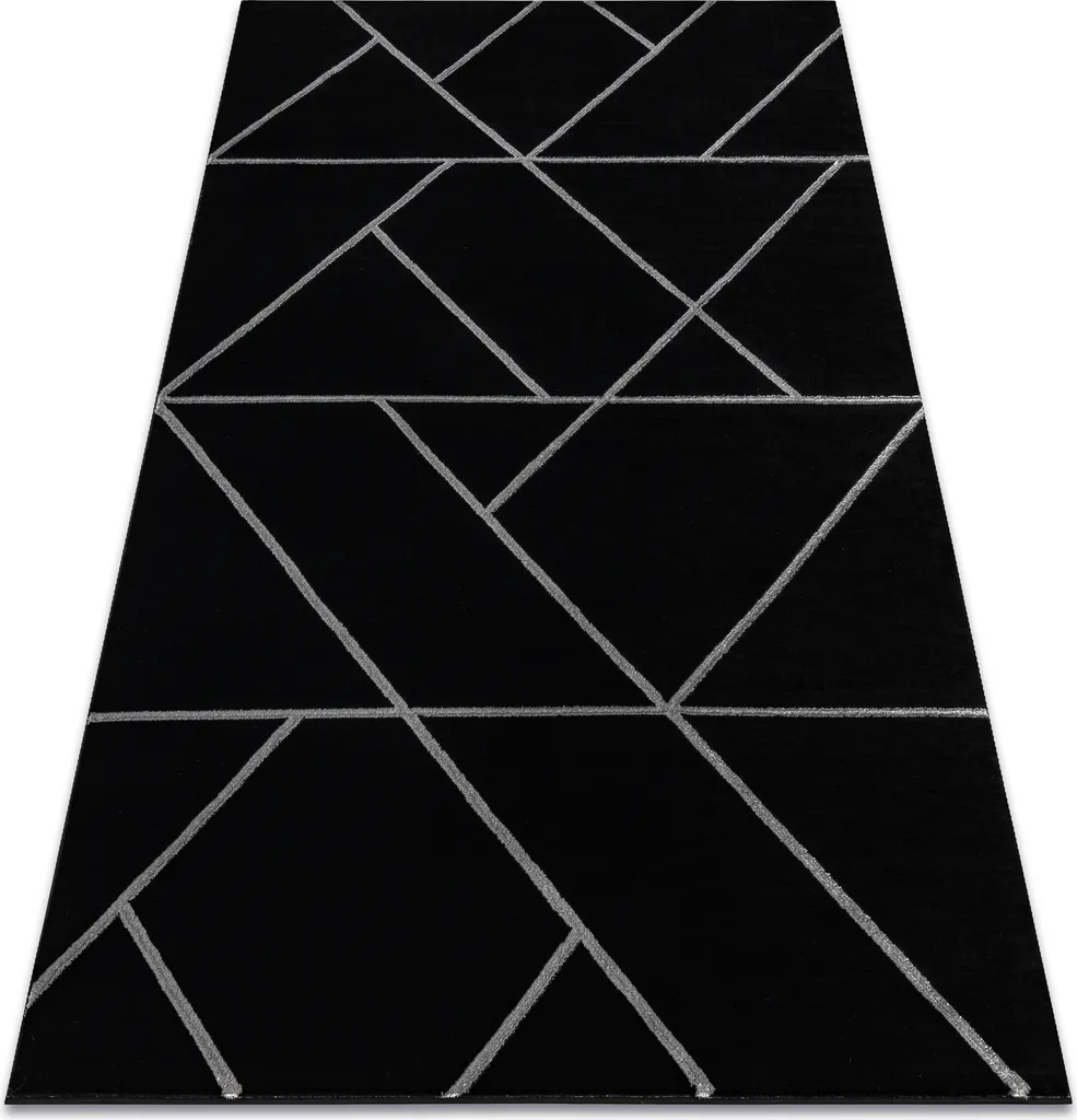 Tapis EMERALD exclusif 7543 noir/argent 120x170 cm - Géométrique Glamour