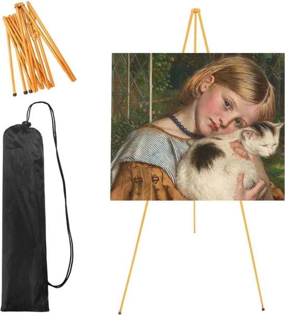 Chevalet de table doré 120 cm stable pour éviter la chute de vos tableaux