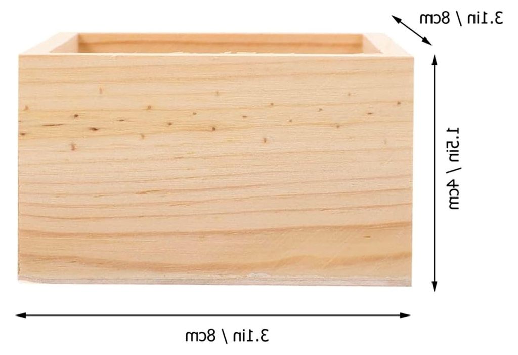 4 Stück Kleine Quadratische Holzkisten Ohne Deckel 3.15X3.15X1.57 Zoll Holzboxen Für Schmuck Aufbewahrung Und Geschenkverpackung Im Haushalt