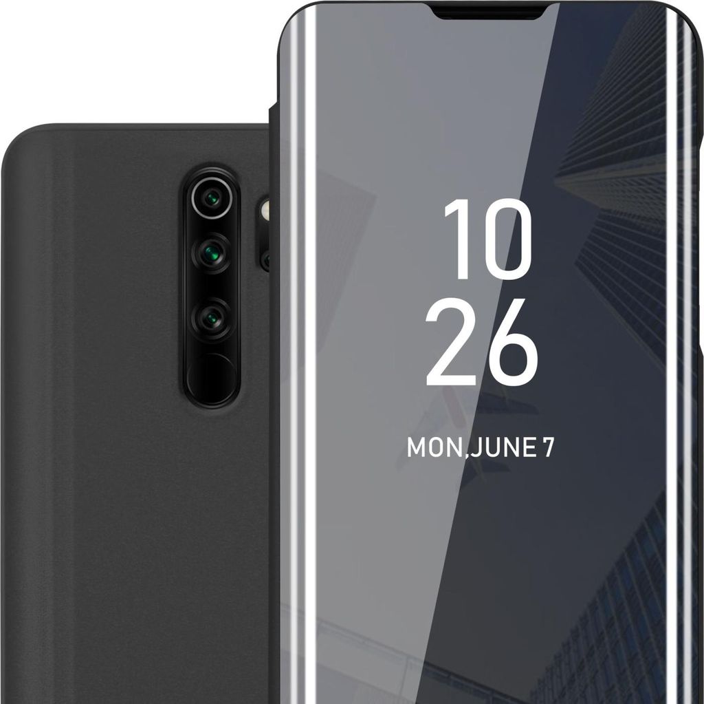 Cadorabo Handyhülle für Xiaomi RedMi NOTE 8 PRO in Schwarz Cover Backcover Schutzhülle Book Case Booklet