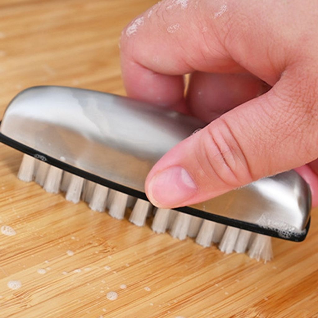 2 Stück Handwaschbürste Edelstahl – Nagelbürste Für Küche, Bad, Werkstatt, Silber
