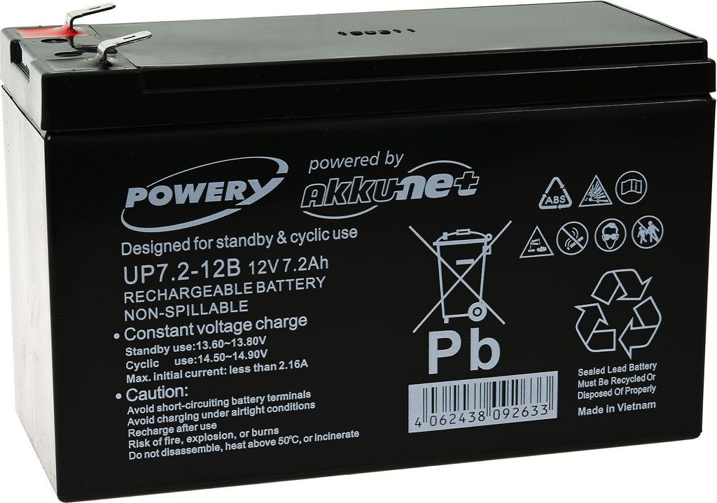 Powery Blei-Gel-Akku für USV APC Back-UPS ES 700