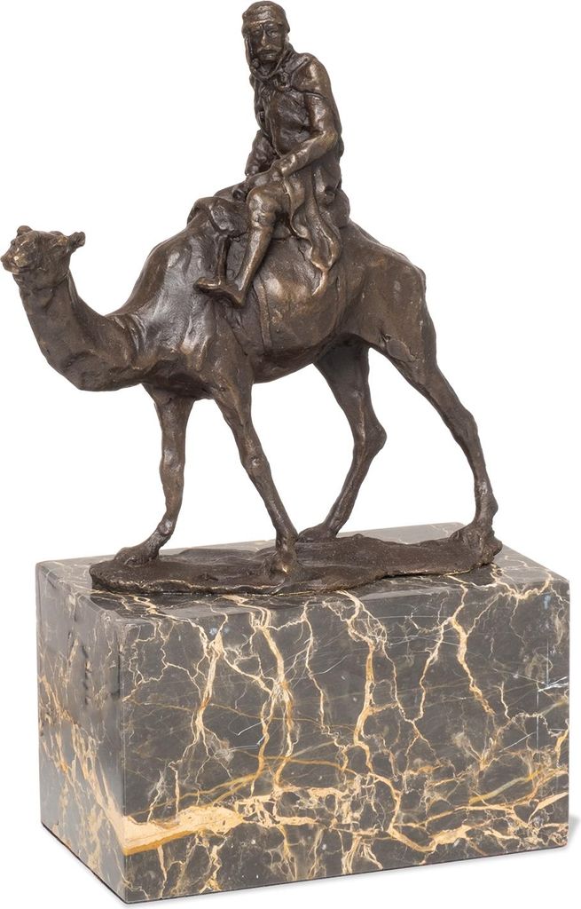 Moritz Bronzefigur Kamel und Reiter Höhe 22 cm 2,1 kg Skulptur Statue Antik
