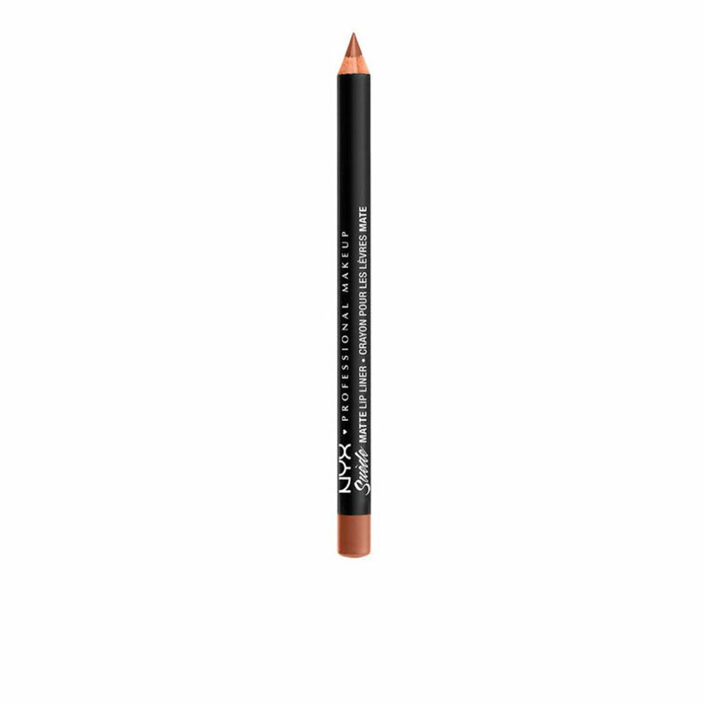 NYX PMU Lip Liner Suede Matte Lip, Braun, Soft-Spoken, Frauen, Phenyl Trimethicone, Microcrystalline Wax/Cera Microcristallina/Cire Microcristallin...