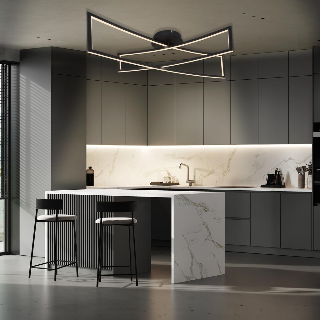 IMPTS LED Deckenleuchte 30W Modern Deckenlampe Schwarz Produktbild 