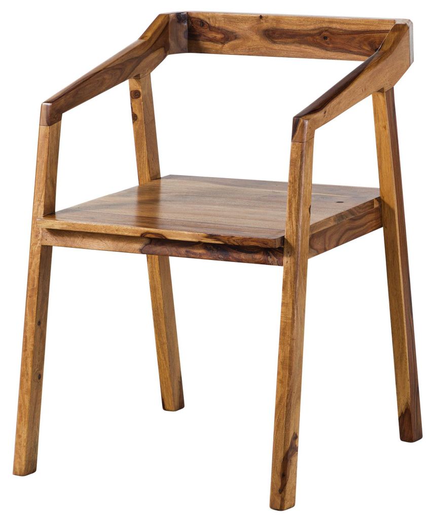 MASSIVMOEBEL24 Stuhl Sheesham 45x51x76 braun lackiert Produktbild 