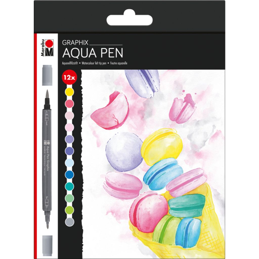 Marabu Pinselstift Aqua Pen Graphix ICE ICE BABY 12er Etui