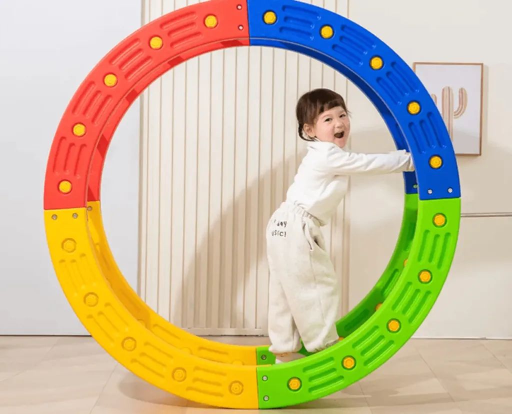 Roue d'exercice Cercle Pastel - Surface Antidérapante et Mousse Douce - 10