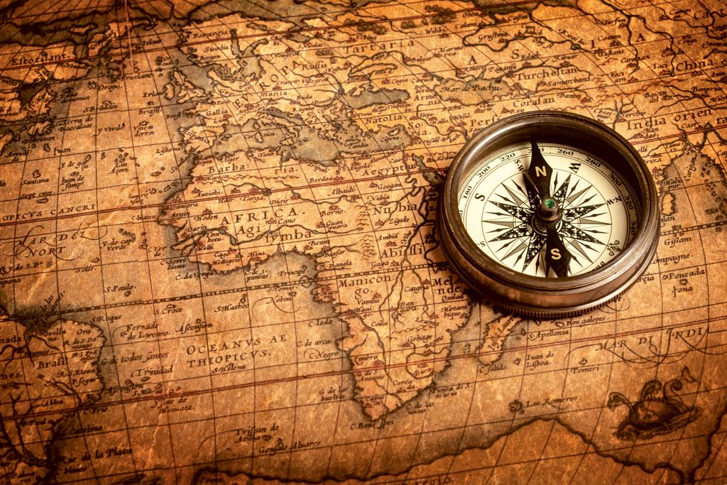 Fototapete - Compass 375x250cm - Vliestapete