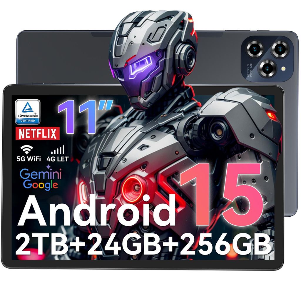 TABWEE W90 Tablet 11 pouces Android 15 ,24GB RAM Espace de Image du produit 