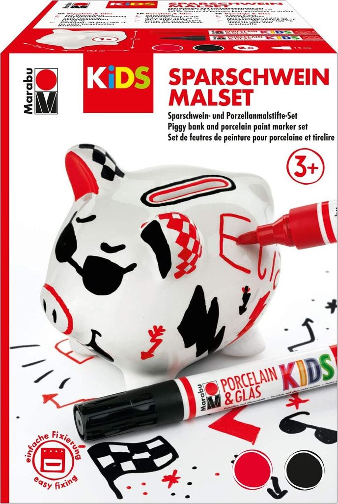 Marabu KiDS Sparschwein-Malset