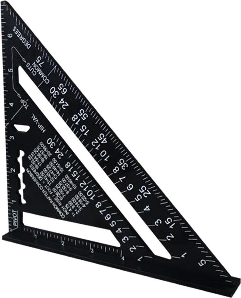 7-Zoll-Zimmermannsdreieck-Winkelmesser aus Aluminiumlegierung, rechtwinklig, für Holzbearbeitung