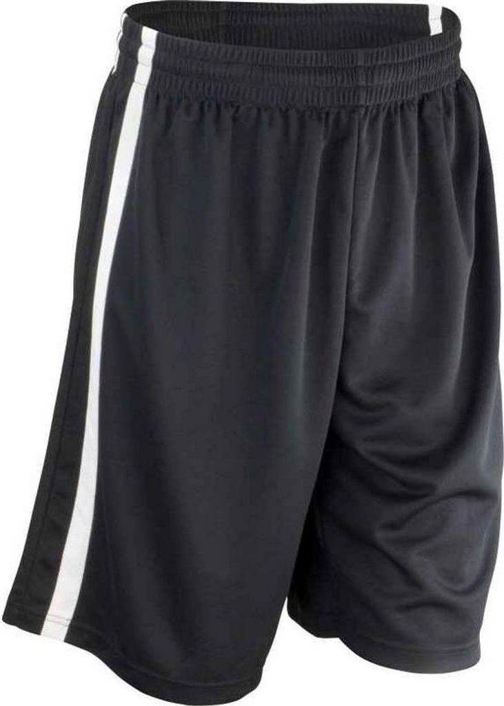 Spiro - Basketball-Shorts für Herren LT2934 (XS) (Schwarz/Weiß)