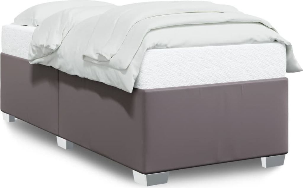 Maison Exclusive - Bettgestell Grau 100x200 cm Kunstleder