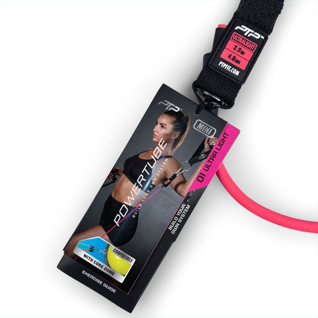Resistance Tube 52cm POWERTUBE MINI Pink ULTRALIGHT PTP