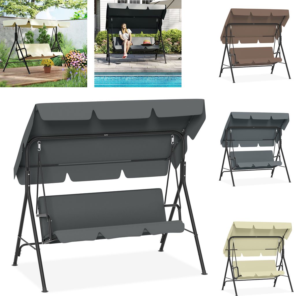 FIVMEN Hollywoodschaukel 3 Sitzer,Gartenchaukel mit Produktbild 