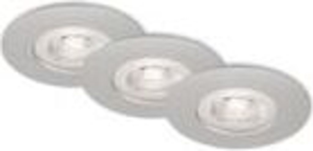LED Einbauleuchten Dimmbar 3er Set IP44 5 W silber Produktbild 
