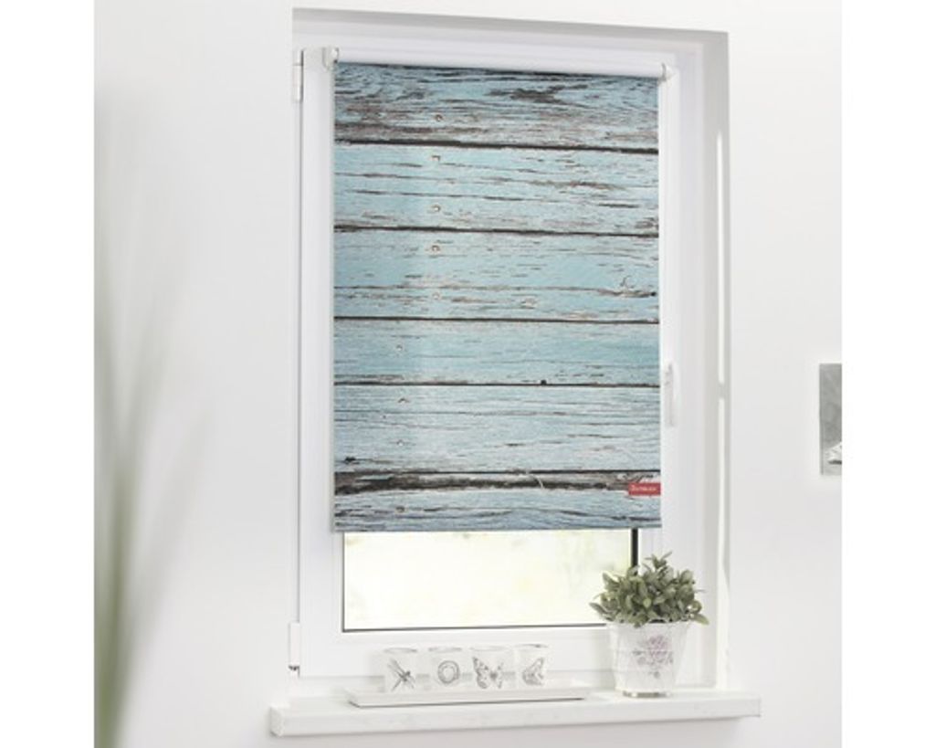 Roleta propouštějící denní světlo 100x150cm prkna-Petrol Obrázek produktu 