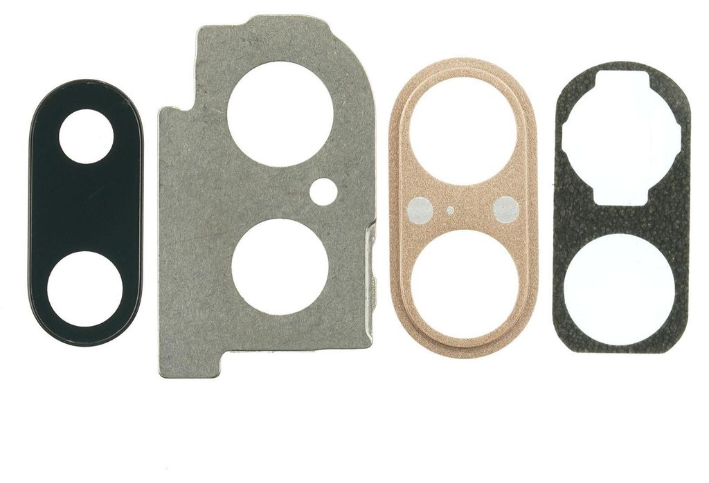 iPhone 8 Plus Kameraglas Linse Scheibe + Rahmen, gold Produktbild 