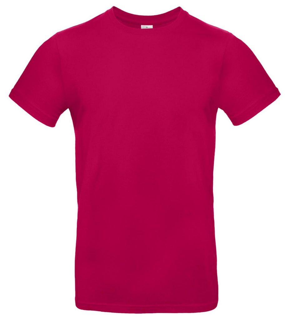 B&C Herren T-Shirt #E190 Tee FK134 (XS) (Dunkles Pink)