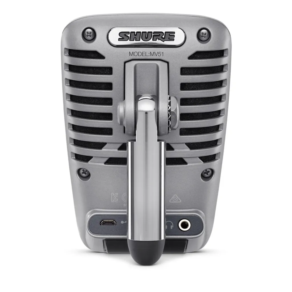 Microphone numérique Shure MOTIV MV51 Gris pour caméscope et studio