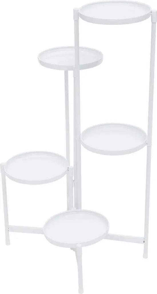 Support plantes 5 niveaux indépendant blanc en métal robuste PRO