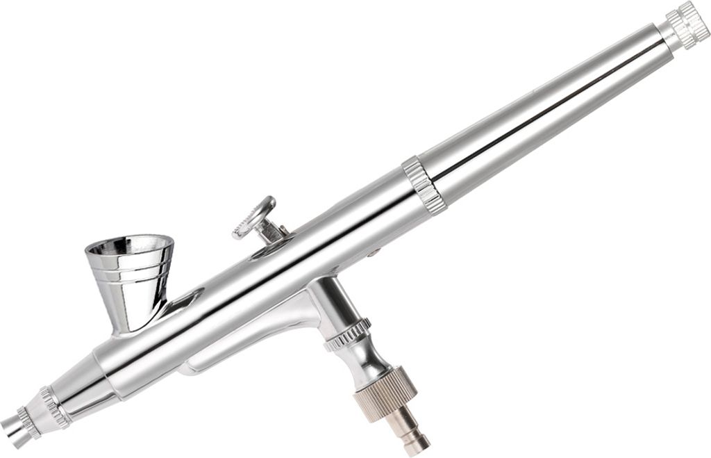 KKmoon 0.25mm Schwerkraft Feed Airbrush Kit Set Air Brush Spray Gun für Make-up Malerei Nagel Kunst Tattoo mit Kunststoff Dropper Schraubenschlüssel