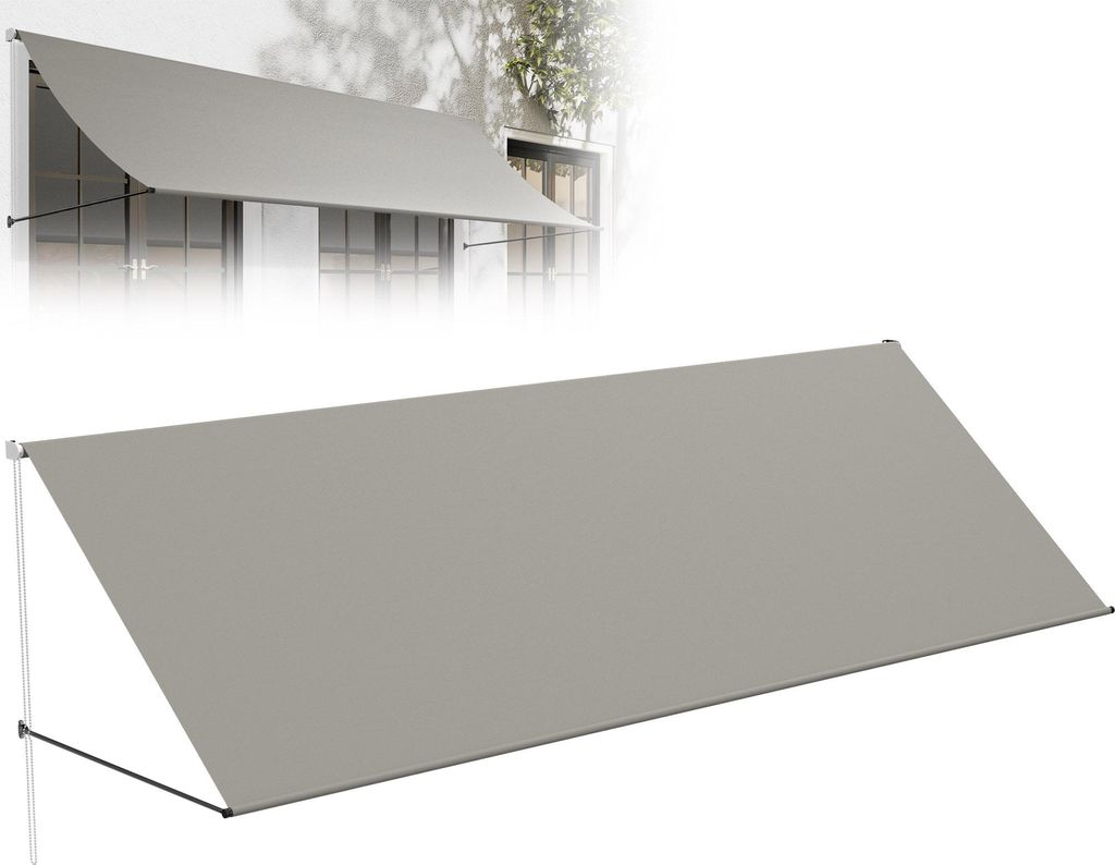 XMTECH Markiza balkonowa z opuszczanym ramieniem 400 x 145 Zdjęcie produktu 