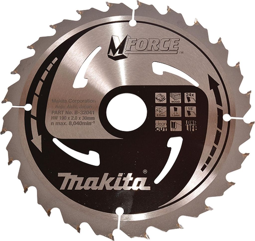 Makita 190x30 Mm B-32041 Holzscheibensäge Silber  Silber Produktbild 