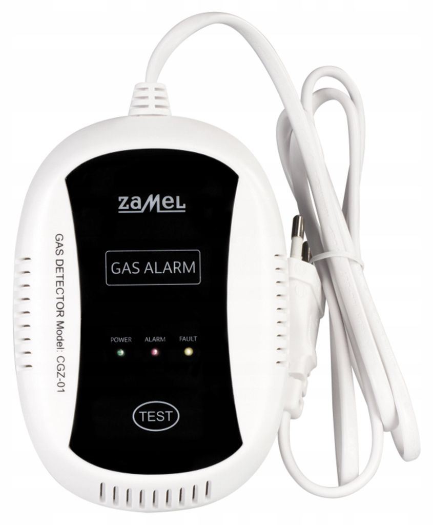 Zamel | Detektor gazu CGZ-01 - 230 V - Biały - Niezawodna Zdjęcie produktu 