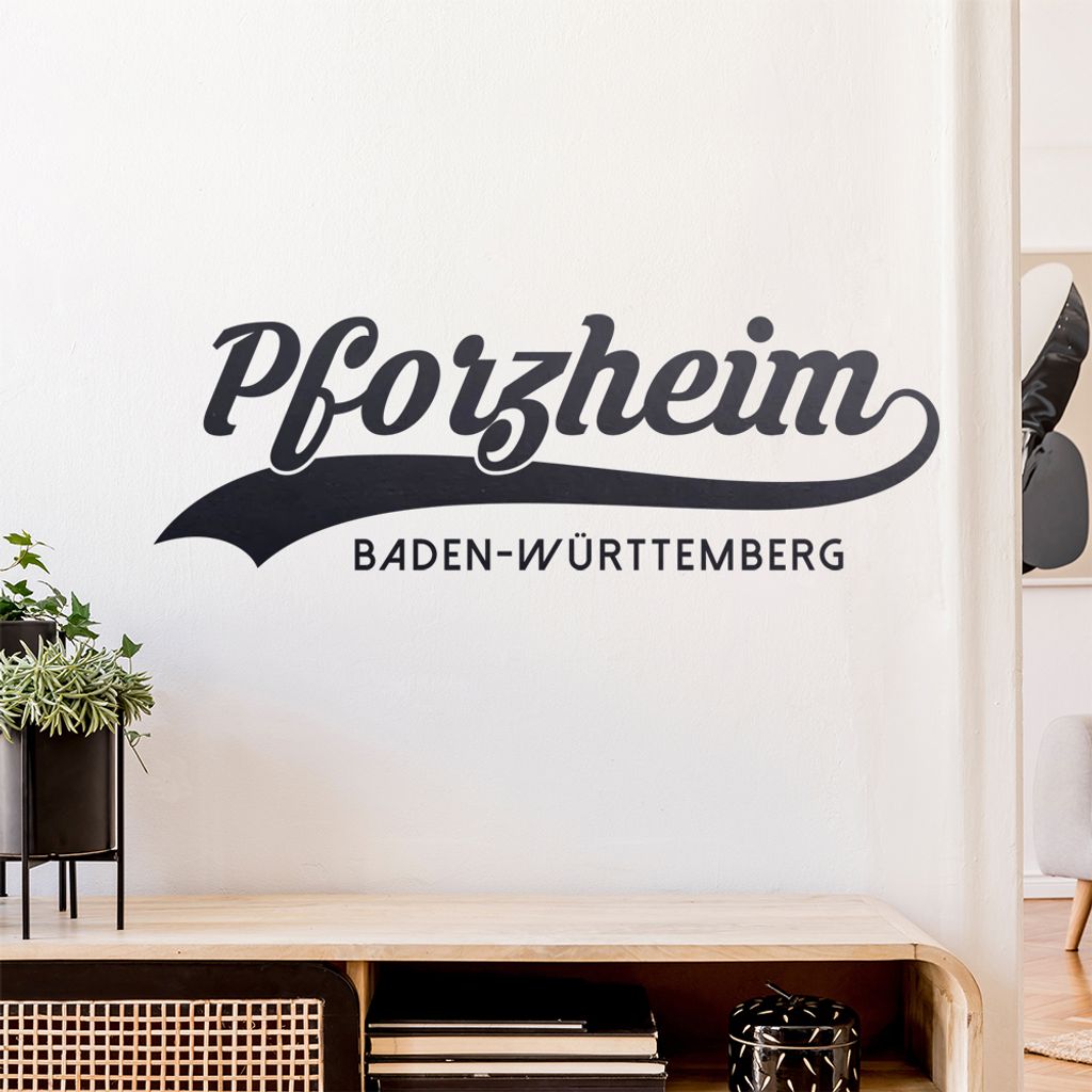 Pforzheim Baden-Württemberg Wandtattoo Wandaufkleber Wall Sticker - Dekoration, Küche, Wohnzimmer, Schlafzimmer, Badezimmer