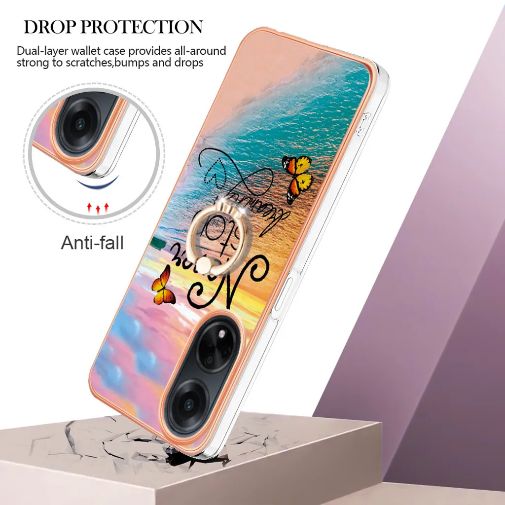 Custodia Oppo A98 a Prova di Bimbo: Silicone, Anello Oro e Sicurezza - 2