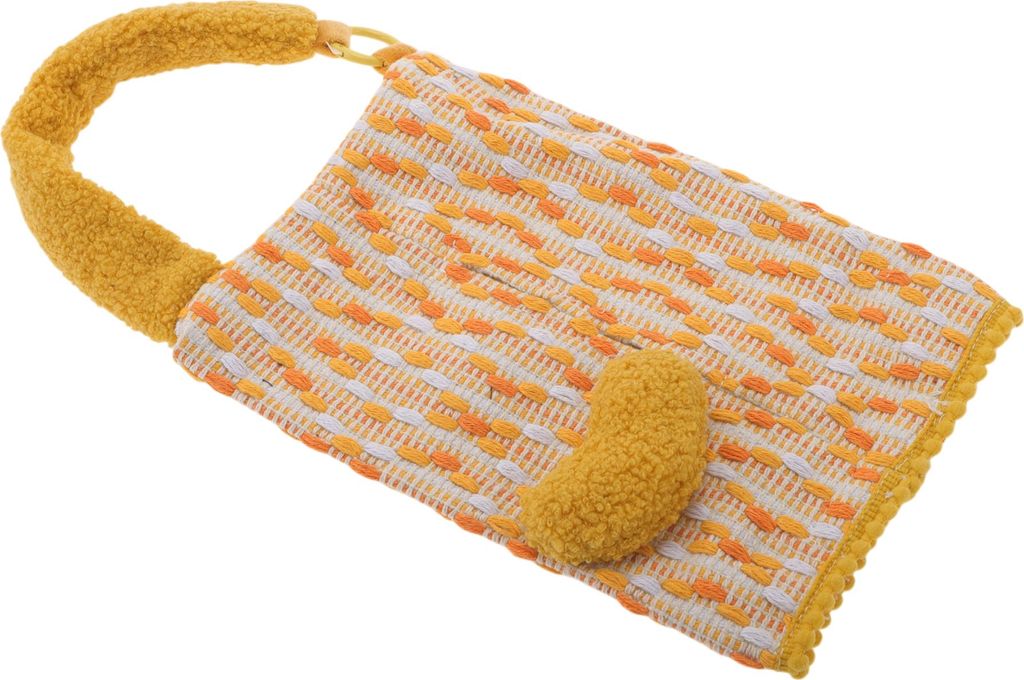 Auto-Taschentuchhalter Auto-Taschentuchbox-Organisator Jacquard-Gewebtes Liebesherz Plüsch 39x17x4cm Orange 1 Stück